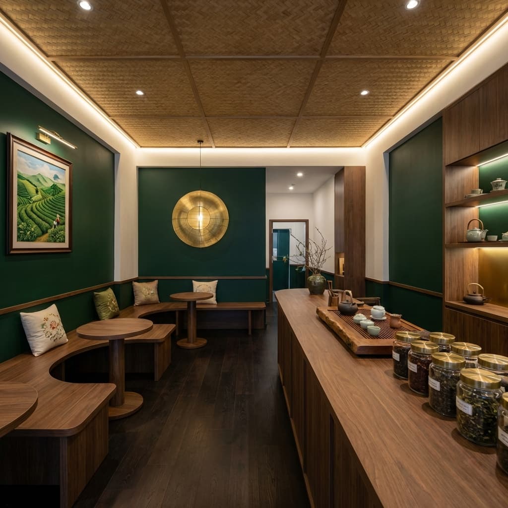 Nội thất phòng trà 84tea